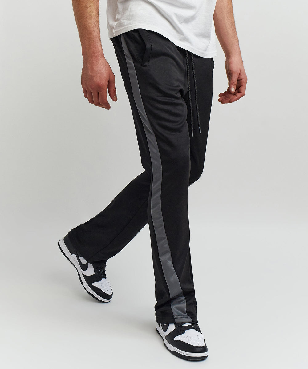 Silver Striped Flare Track Pants – Reason Clothing