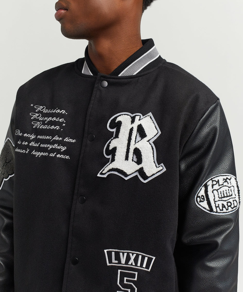 MLB ALL STAR 2023 RIB WOOL VARSITY JACKET (HEATHER GREY/WHITE)