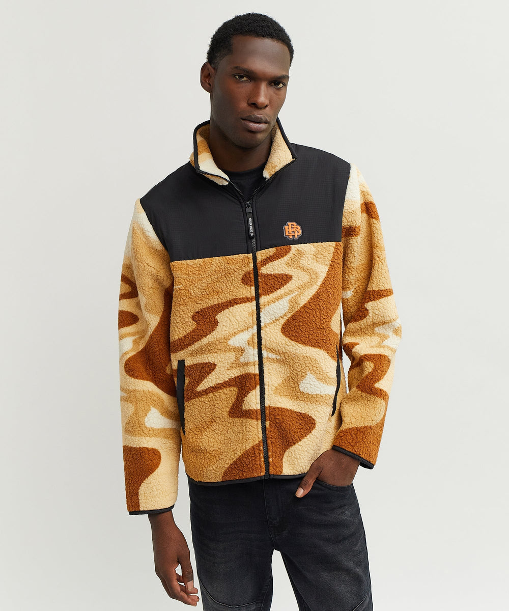 RB Series Sherpa Fleece Zip Up Jacket Sunset Reason Clothing