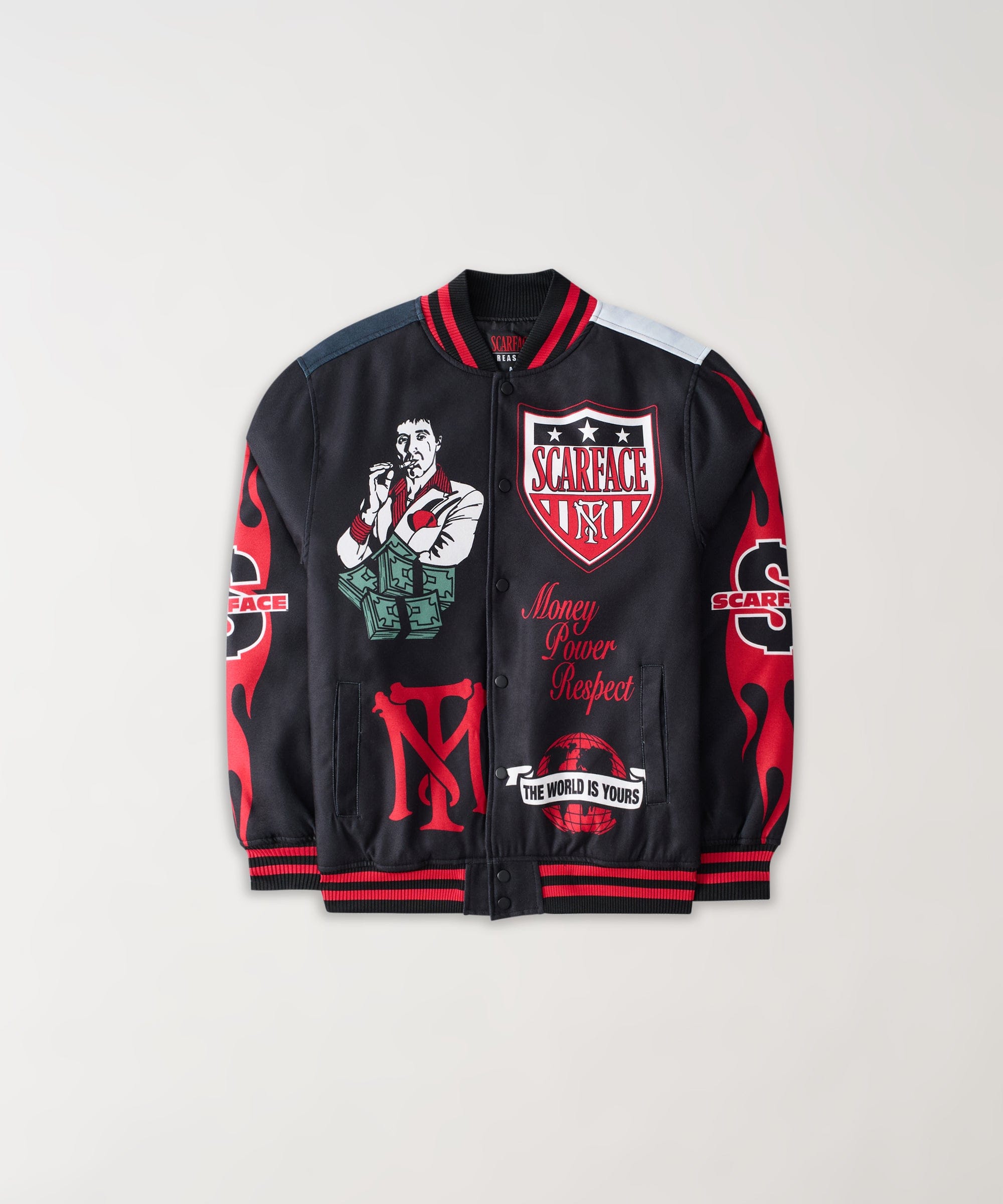 Scarface The World Is Yours Varsity Jacket - Black – Reason Clothing