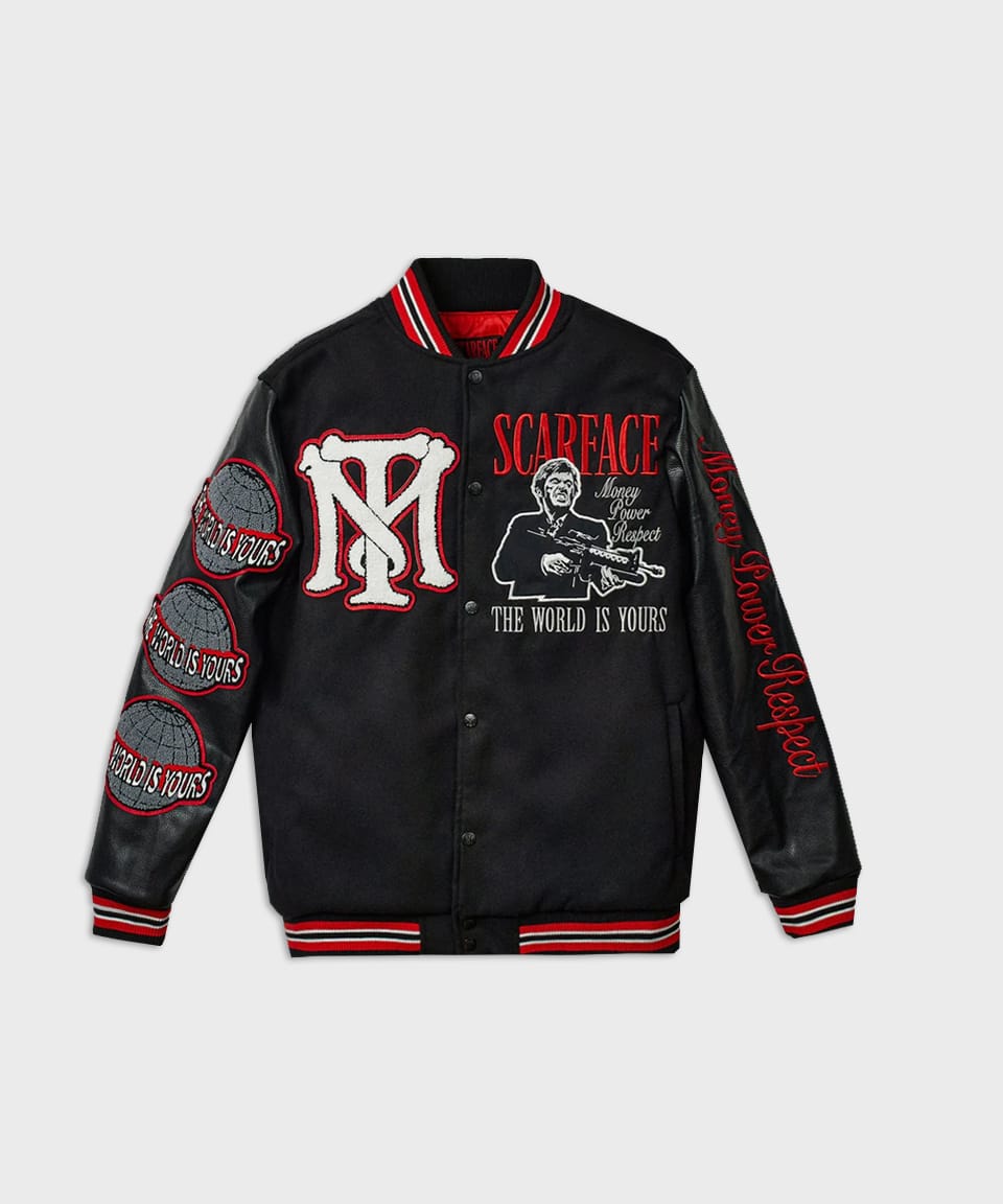 Scarface Pu Varsity Jacket – Reason Clothing