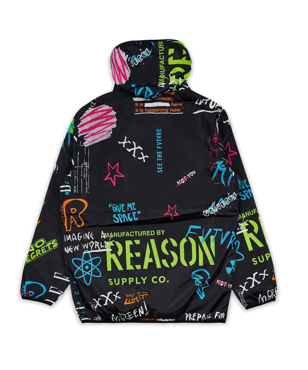 Space Graffiti Half-Zip Anorak – Reason Clothing