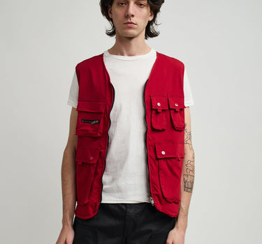 Parkwood Nylon Utility Vest - Red