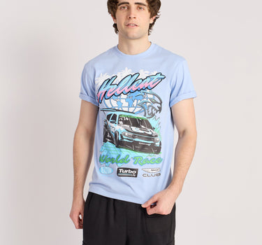 Hellcat Racing Box Short Sleeve Tee - Light Blue