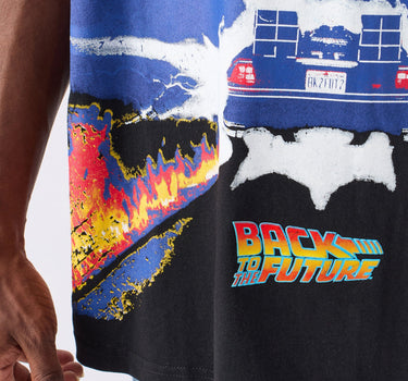 Back To The Future We Don't Need Roads Short Sleeve Tee - Black