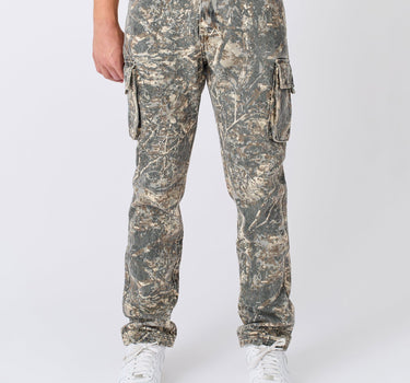 Workwear Camo Cargo Pants - Olive Green