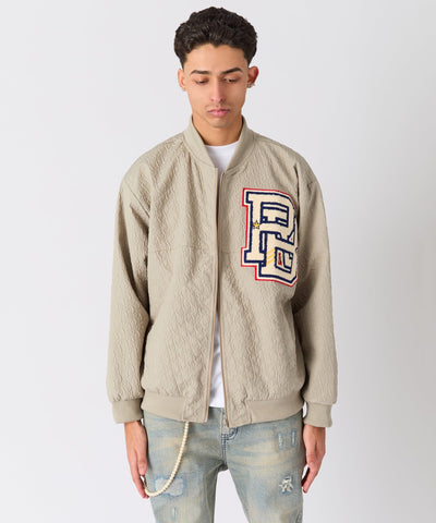 Coaches Chenille Patched Jacket - Light Green