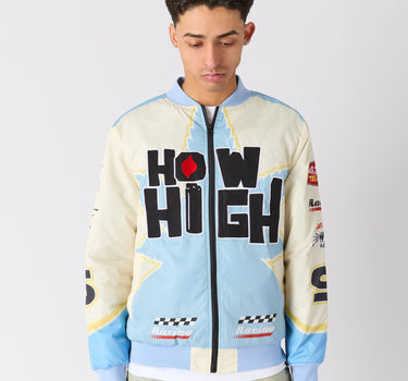 How High Applique Racing Jacket