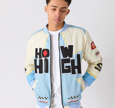 How High Applique Racing Jacket