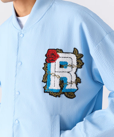 Coaches Chenille Patched Jacket - Light Blue