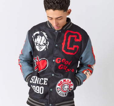 Chucky Nice Guy Varsity Jacket - Black