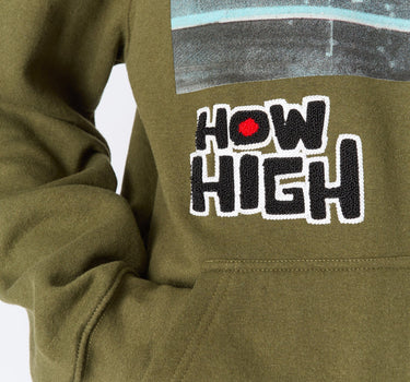 How High Study Hoodie - Olive Green