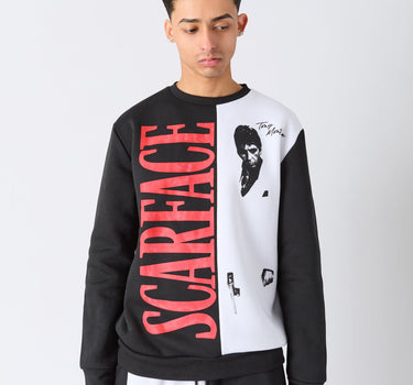 Scarface Split Long Sleeve Tee - Black