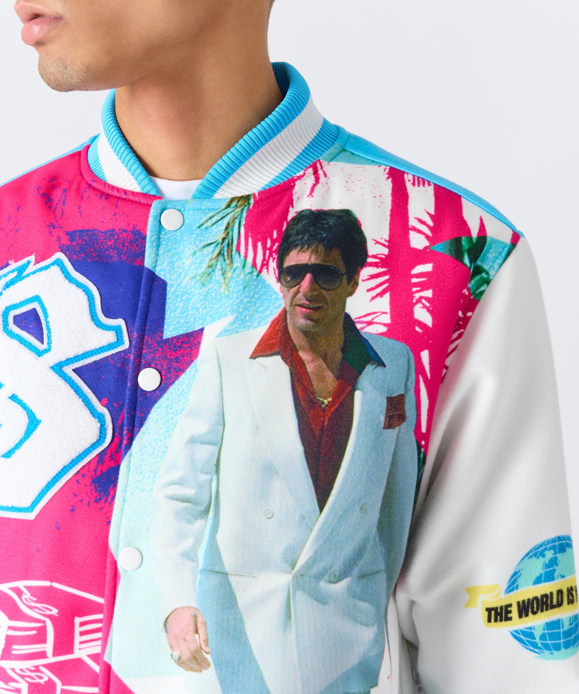 Scarface Retro Varsity Jacket - Blue – Reason Clothing