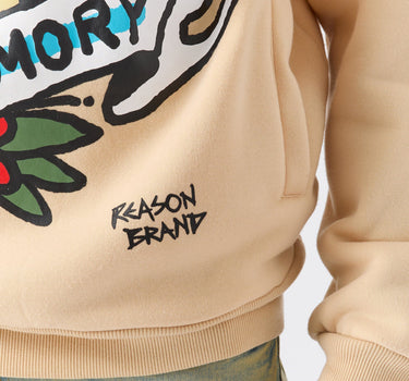 In Memory Of Graphic Print Hoodie - Khaki