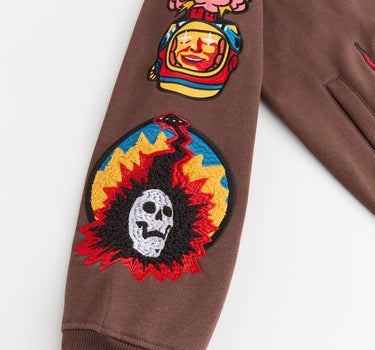 Beyond Reality Fleece Embroidered Crew - Brown