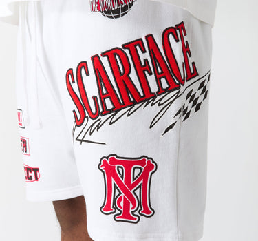 Scarface Racing Short - White