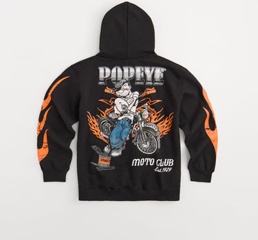 Popeye Moto Club Graphic Hoodie - Black