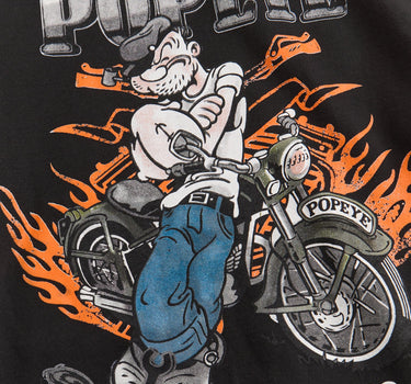 Popeye Moto Club Graphic Hoodie - Black