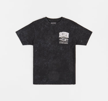 Born Real Embroidered Short Sleeve Tee - Washed Black