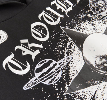 Reckless Trouble Rhinestone Hoodie - Black