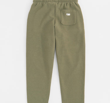 Essential Heavyweight Fleece Baggy Fit Open Hem Jogger Pants - Olive Green
