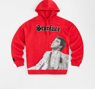 Scarface Old English Chenille Hoodie - Red