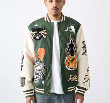 Rise Above Varsity Jacket - Green