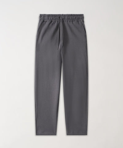 Essential Heavyweight Fleece Baggy Fit Open Hem Sweats - Dark Grey