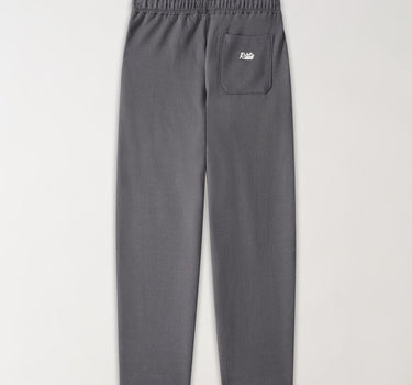 Essential Heavyweight Fleece Baggy Fit Open Hem Jogger Pants - Dark Grey
