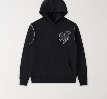Heartless Embroidered Fleece Hoodie - Black