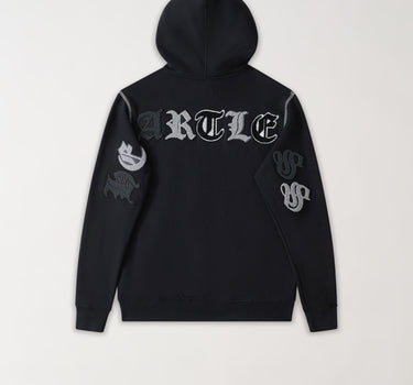 Heartless Embroidered Fleece Hoodie - Black