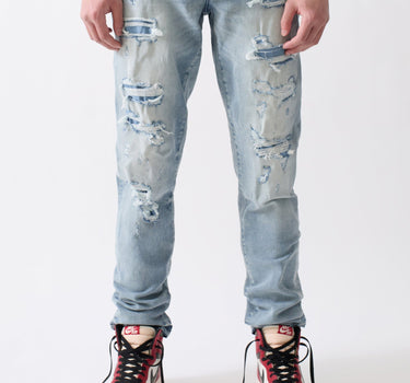 Ripped Denim Pants - Blue