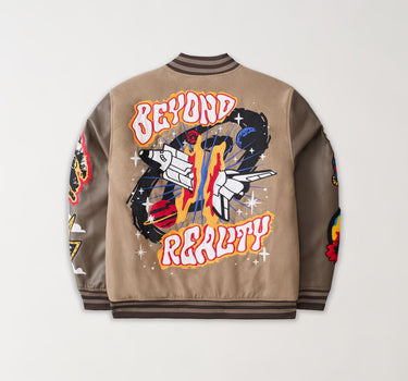 Beyond Reality Varsity Jacket PU - Khaki