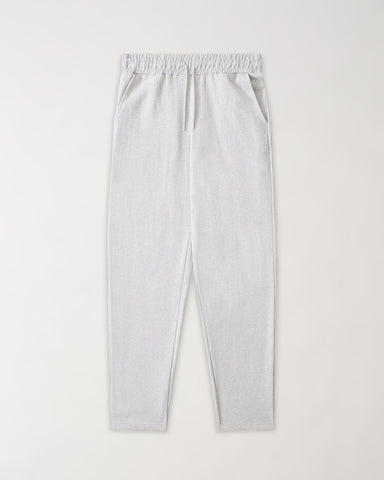 Essential Heavyweight Fleece Open Hem Washed Sweats  - Heather Grey