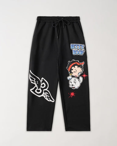 Women Betty Boop Sweatpants - Black