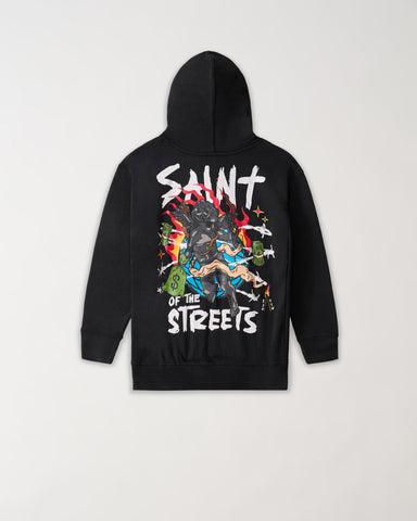 Women Anti Social Fleece Hoodie - Black