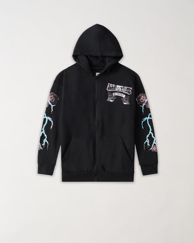 Women Trust Zip Up Hoodie - Black
