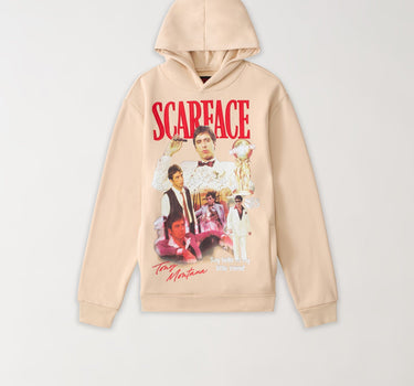Scarface Say Hello Embroidered Patch Hoodie - Khaki