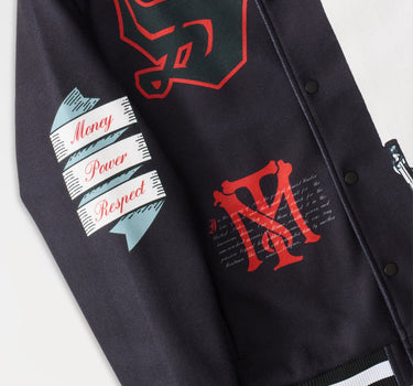 Scarface Graphic Varsity Jacket - Black