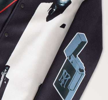 Scarface Graphic Varsity Jacket - Black