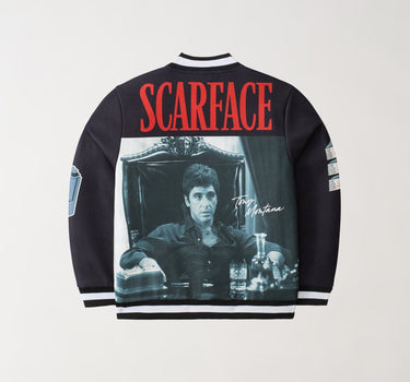 Scarface Graphic Varsity Jacket - Black