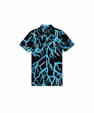 Lightning Allover Print Short Sleeve Shirt