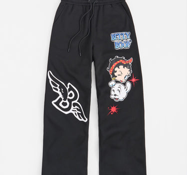 Women Betty Boop Sweatpants - Black