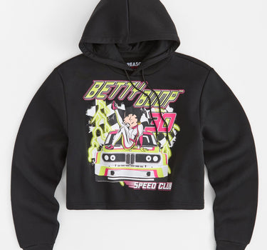 Women Betty Boop Speed Club Hoodie - Black