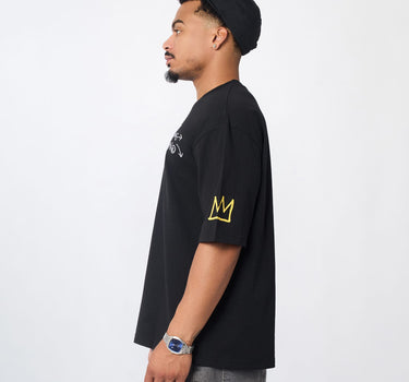 Basquiat Embroidered Tee - Black