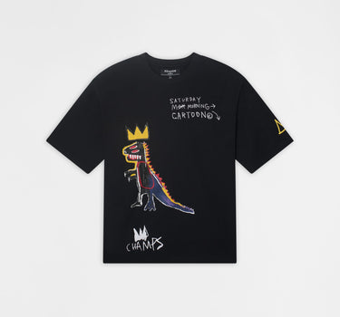 Basquiat Embroidered Tee - Black