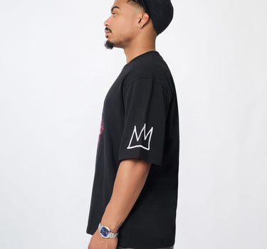 Basquiat Embroidered Tee - Black