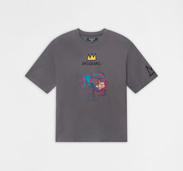 Basquiat Embroidered Tee - Grey
