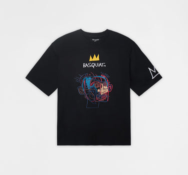Basquiat Embroidered Tee - Black